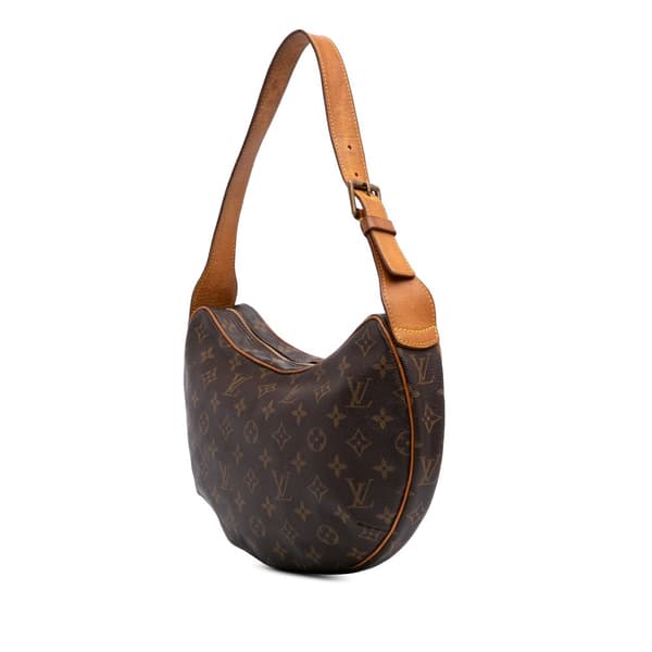 Pre-owned Louis Vuitton Monogram Croissant MM Brown