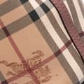 Miniatyrbild 8 av 10: Pre-owned Burberry Haymarket Check Coated Canvas Lorne Bucket Bag Brown