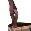 Miniatyrbild 9 av 10: Pre-owned Burberry Haymarket Check Coated Canvas Lorne Bucket Bag Brown
