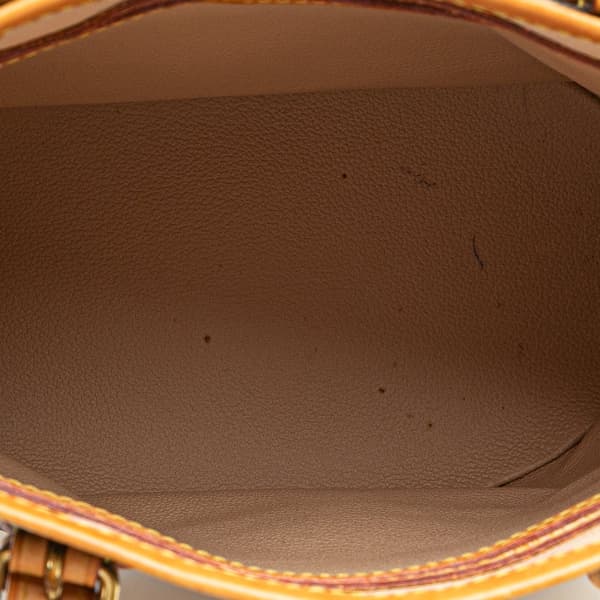 Pre-owned Louis Vuitton Monogram Petit Bucket Brown
