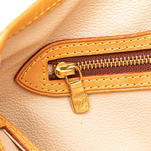 Pre-owned Louis Vuitton Monogram Petit Bucket Brown