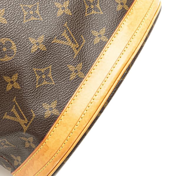 Pre-owned Louis Vuitton Monogram Petit Bucket Brown