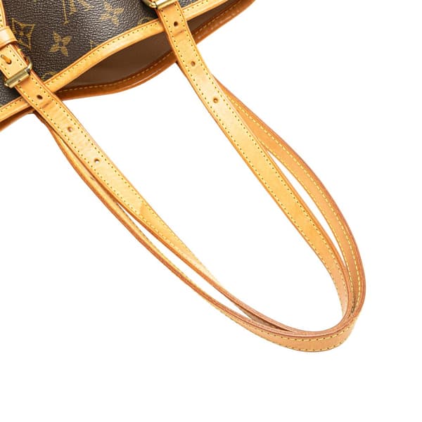 Pre-owned Louis Vuitton Monogram Petit Bucket Brown
