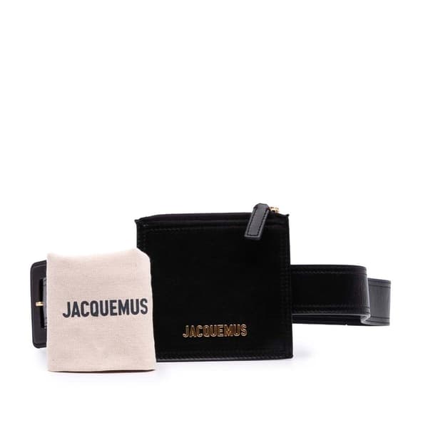 Pre-owned Jacquemus Leather La Ceinture Carree Belt Bag Black