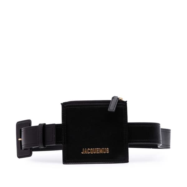 Pre-owned Jacquemus Leather La Ceinture Carree Belt Bag Black