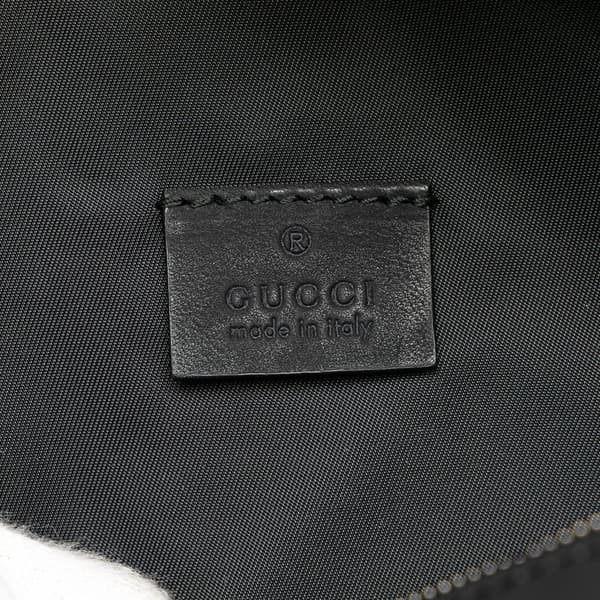Pre-owned Gucci Guccissima Web Belt Bag Black