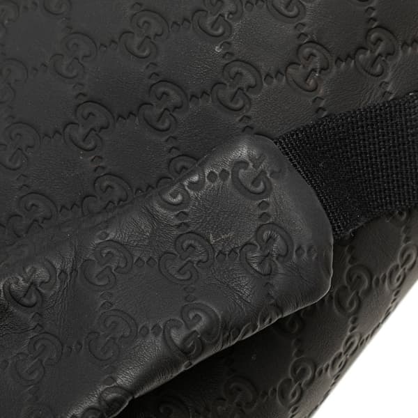 Pre-owned Gucci Guccissima Web Belt Bag Black