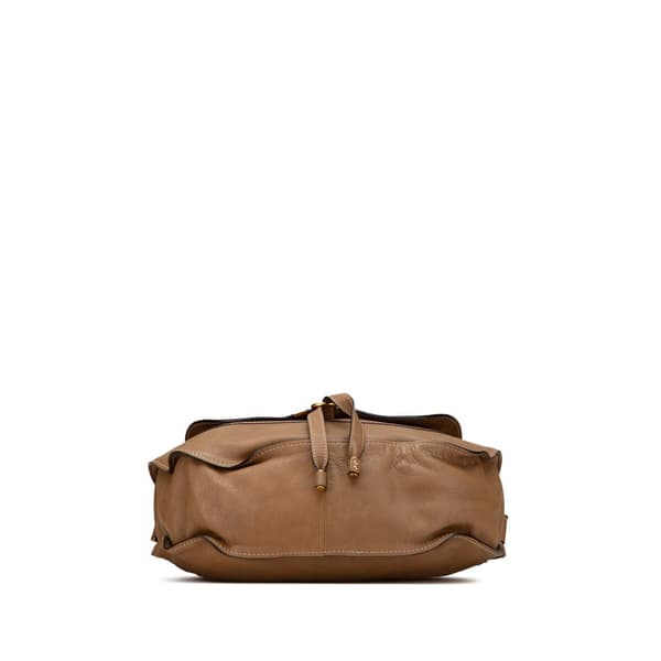 Pre-owned Chloé Large Pebbled Calfskin Marcie Hobo Brown