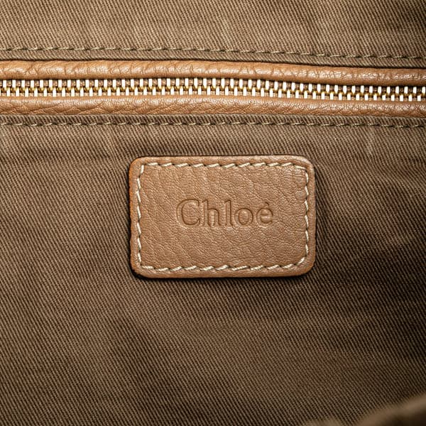 Pre-owned Chloé Large Pebbled Calfskin Marcie Hobo Brown