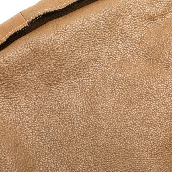 Pre-owned Chloé Large Pebbled Calfskin Marcie Hobo Brown