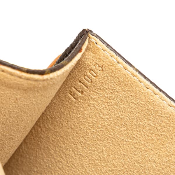 Pre-owned Louis Vuitton Monogram Pochette Florentine Brown