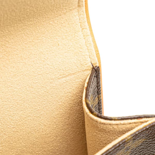 Pre-owned Louis Vuitton Monogram Pochette Florentine Brown
