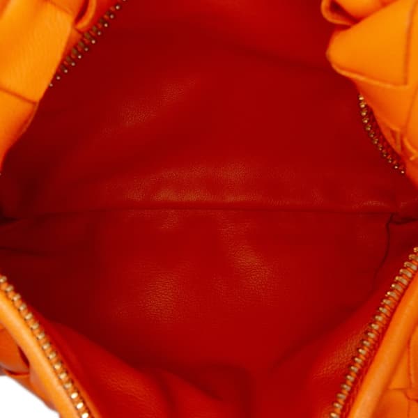 Pre-owned Bottega Veneta Mini Nappa Intrecciato Jodie Orange