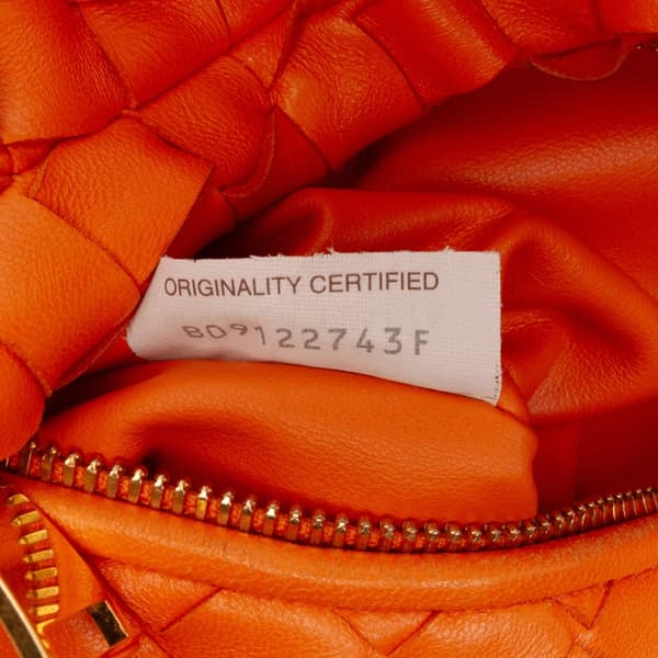 Pre-owned Bottega Veneta Mini Nappa Intrecciato Jodie Orange
