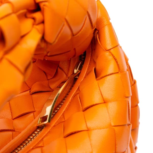 Pre-owned Bottega Veneta Mini Nappa Intrecciato Jodie Orange