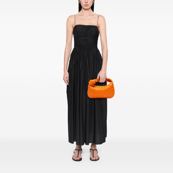 Pre-owned Bottega Veneta Mini Nappa Intrecciato Jodie Orange