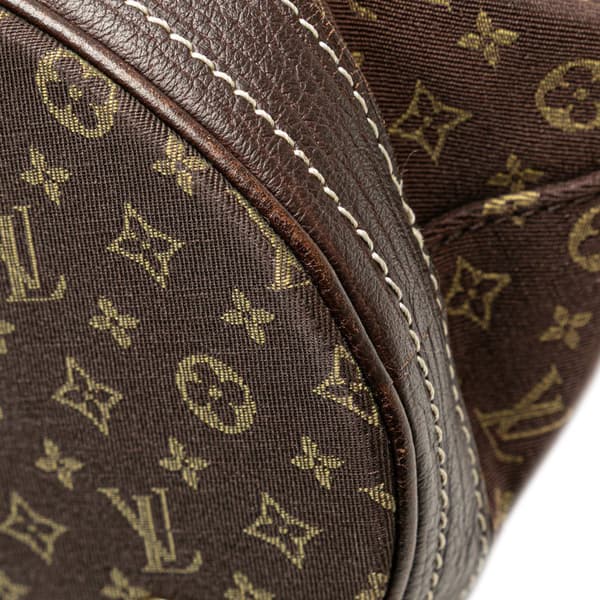 Pre-owned Louis Vuitton Monogram Mini Lin Bucket PM Brown