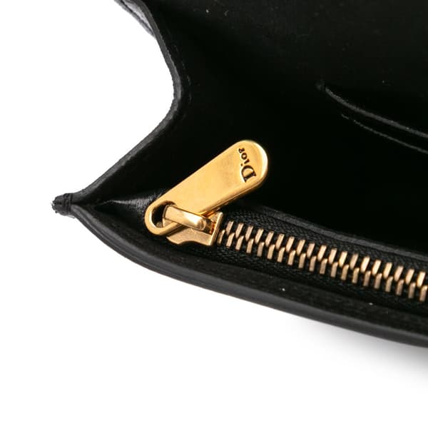 Pre-owned Dior Leather Saddle Belt Pouch Black