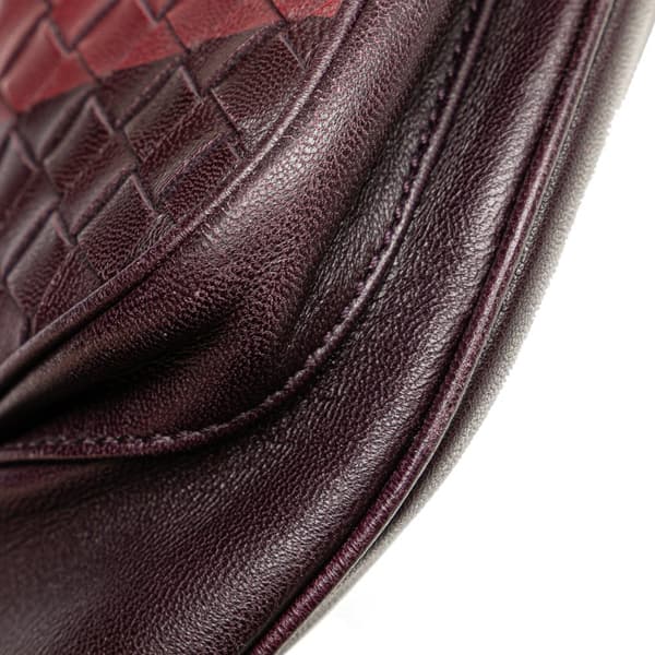 Pre-owned Bottega Veneta Nappa Intrecciato Belt Bag Red