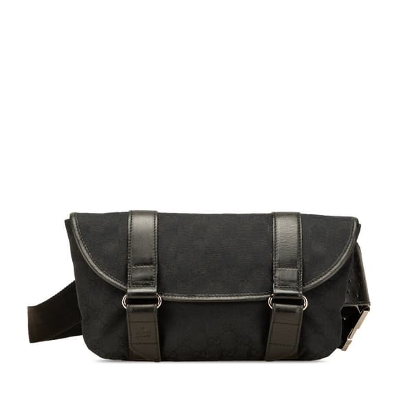 Pre-owned Gucci GG Canvas Belt Bag Black