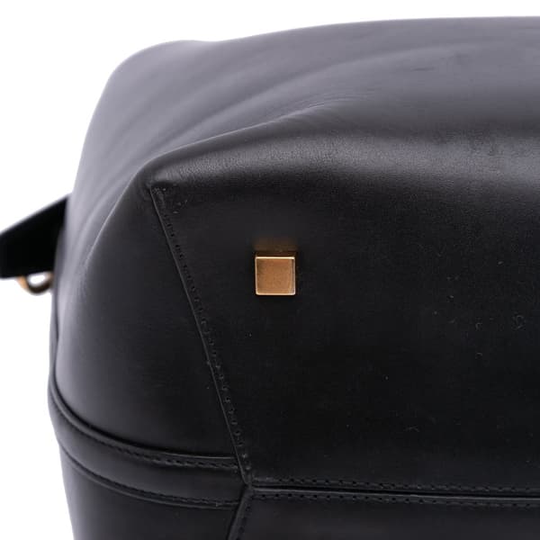 Pre-owned Saint Laurent Shiny Calfskin Le 37 Bucket Bag Black