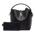 Miniatyrbilde 10 av 10: Pre-owned Saint Laurent Shiny Calfskin Le 37 Bucket Bag Black