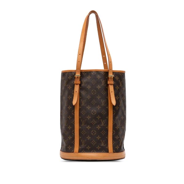 Pre-owned Louis Vuitton Monogram Bucket GM Brown