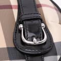 Miniatyrbild 8 av 10: Pre-owned Burberry Supernova Check Coated Canvas Larkin Hobo Brown
