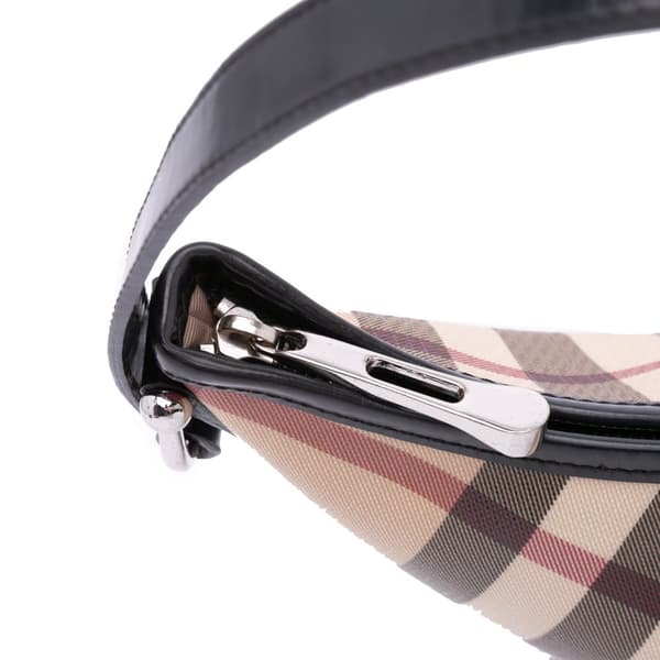 Pre-owned Burberry Supernova Check Coated Canvas Larkin Hobo Brown