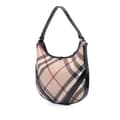 Miniatyrbild 2 av 10: Pre-owned Burberry Supernova Check Coated Canvas Larkin Hobo Brown
