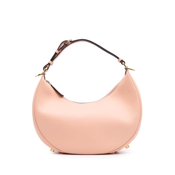 Pre-owned Fendi Small Leather Fendigraphy Hobo Pink