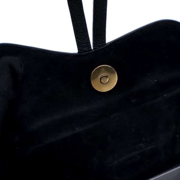 Pre-owned Dior Grained Calfskin Saddle Belt Bag Black