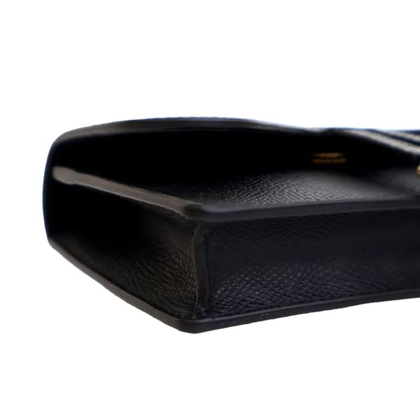 Pre-owned Dior Grained Calfskin Saddle Belt Bag Black