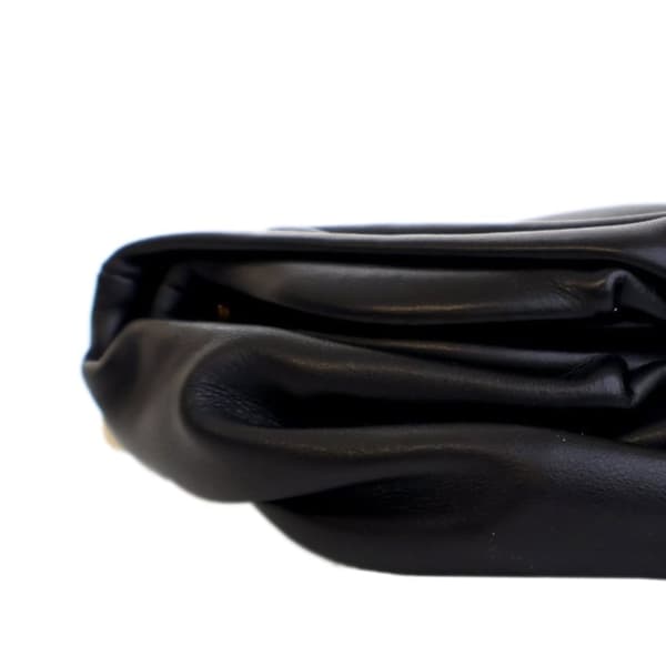 Pre-owned Bottega Veneta Lambskin Belt Chain Pouch Black