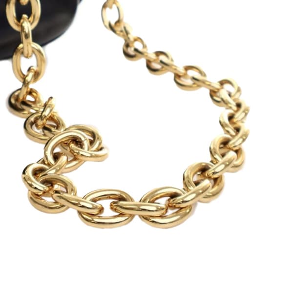 Pre-owned Bottega Veneta Lambskin Belt Chain Pouch Black