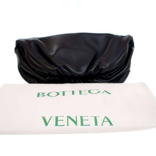 Pre-owned Bottega Veneta Lambskin Belt Chain Pouch Black