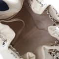 Miniatyrbild 4 av 10: Pre-owned Chanel Small Quilted Caviar Flat Drawstring Chain Bucket Bag White