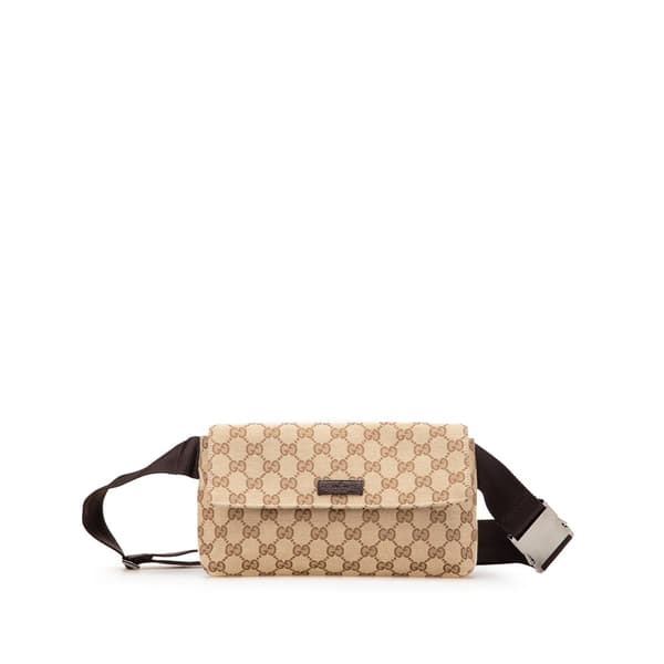 Pre-owned Gucci GG Canvas Belt Bag Brown