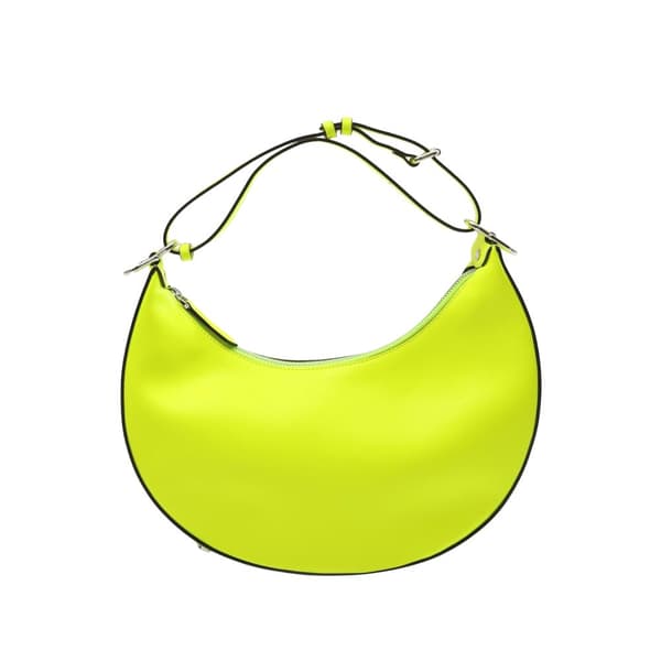 Pre-owned Fendi Small Vitello Grace Matte Fendigraphy Hobo Yellow