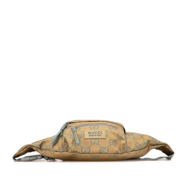 Pre-owned Gucci GG Ripstop Nylon Belt Bag Brown