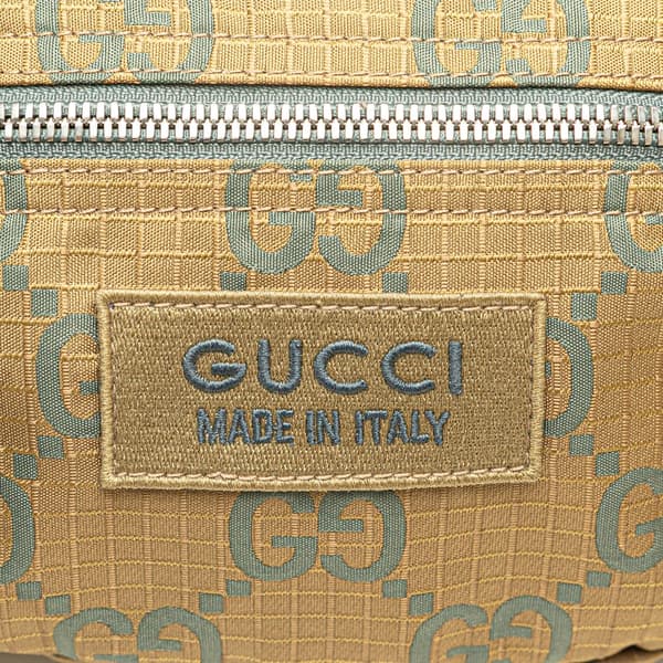 Pre-owned Gucci GG Ripstop Nylon Belt Bag Brown