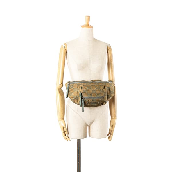 Pre-owned Gucci GG Ripstop Nylon Belt Bag Brown