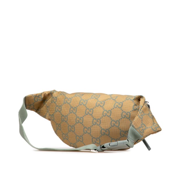 Pre-owned Gucci GG Ripstop Nylon Belt Bag Brown