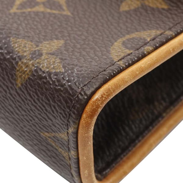 Pre-owned Louis Vuitton Monogram Pochette Florentine Brown