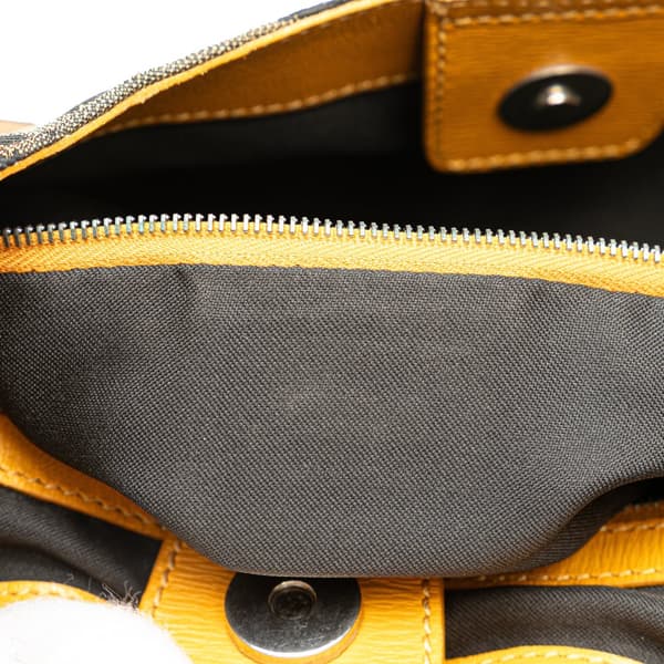 Pre-owned Fendi Canvas Zebra Print Hobo Brown