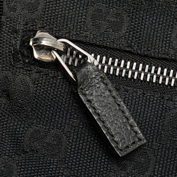 Pre-owned Gucci GG Canvas Double Pocket Belt Bag Black
