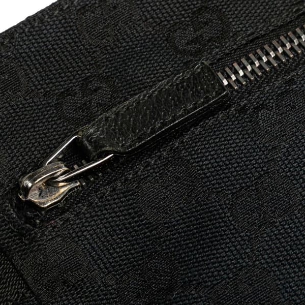 Pre-owned Gucci GG Canvas Double Pocket Belt Bag Black
