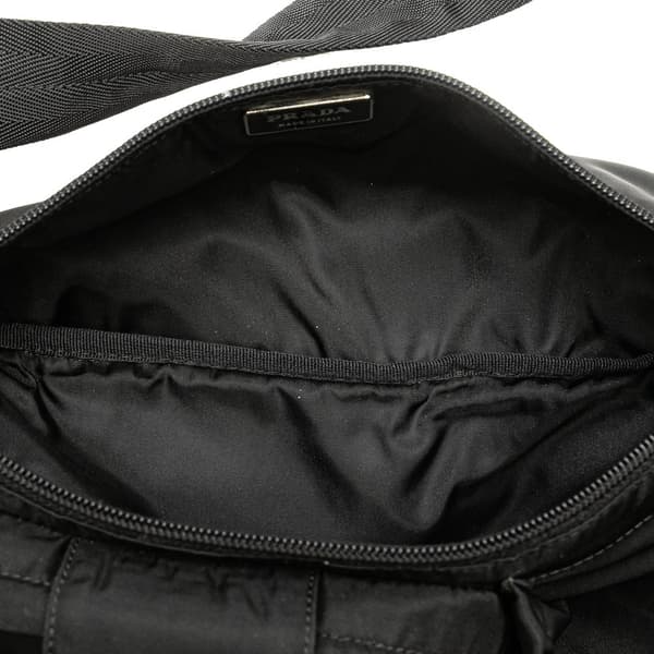 Pre-owned Prada Tessuto Multi Pocket Belt Bag Black