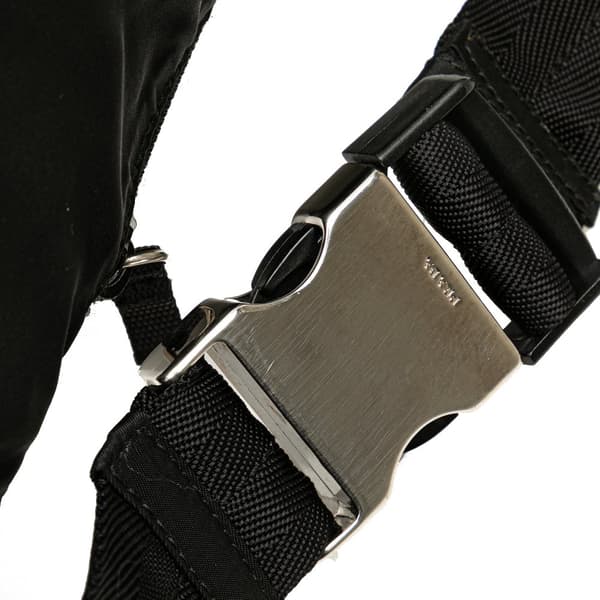 Pre-owned Prada Tessuto Multi Pocket Belt Bag Black
