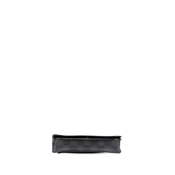 Pre-owned Louis Vuitton Damier Graphite Pochette Homme Ceinture Black
